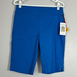 Ruby Rd. Blue Women's slimming contour waistband Shorts size 8 NWT